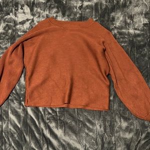 Pink Rose Rusty Orange Sweater